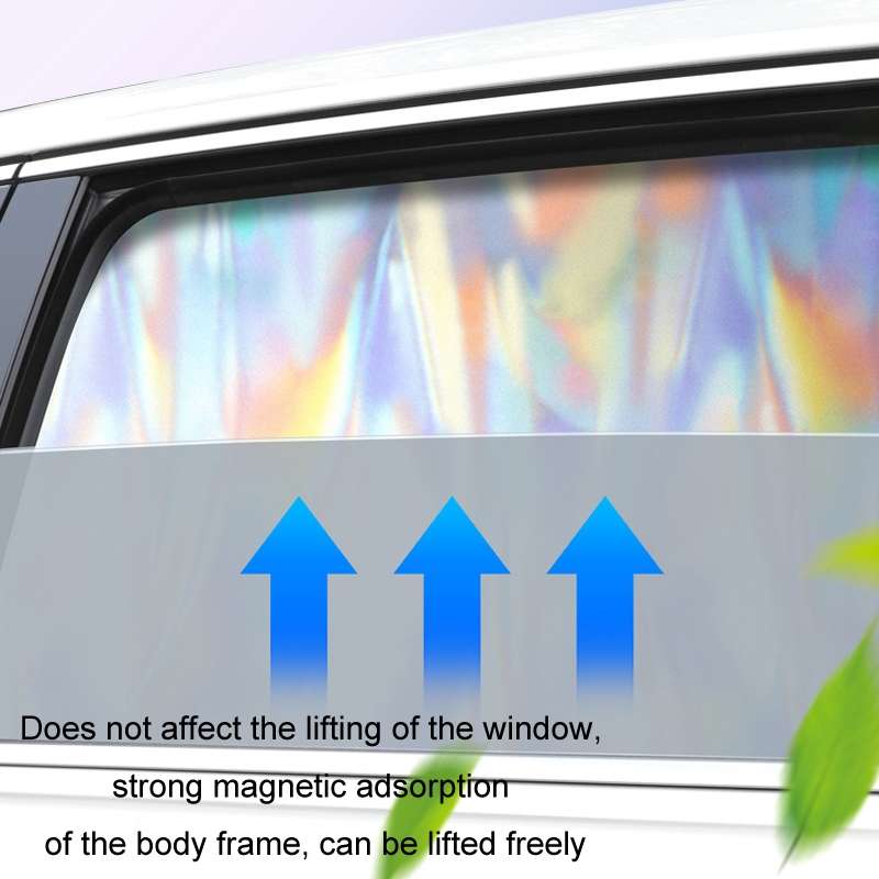 Colorful Titanium Silver Magnetic Car Sun Protection Sunshade Curtain(Back Seat)
