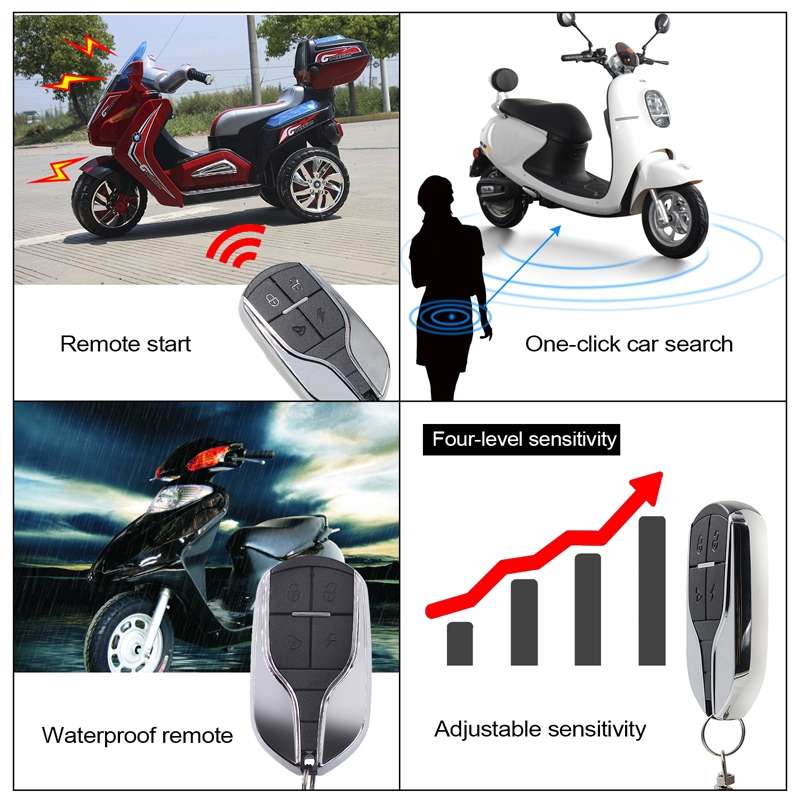 Electric Vehicle Anti-theft Remote Alarm Keyless Quick Vehicle Search(48-72V)