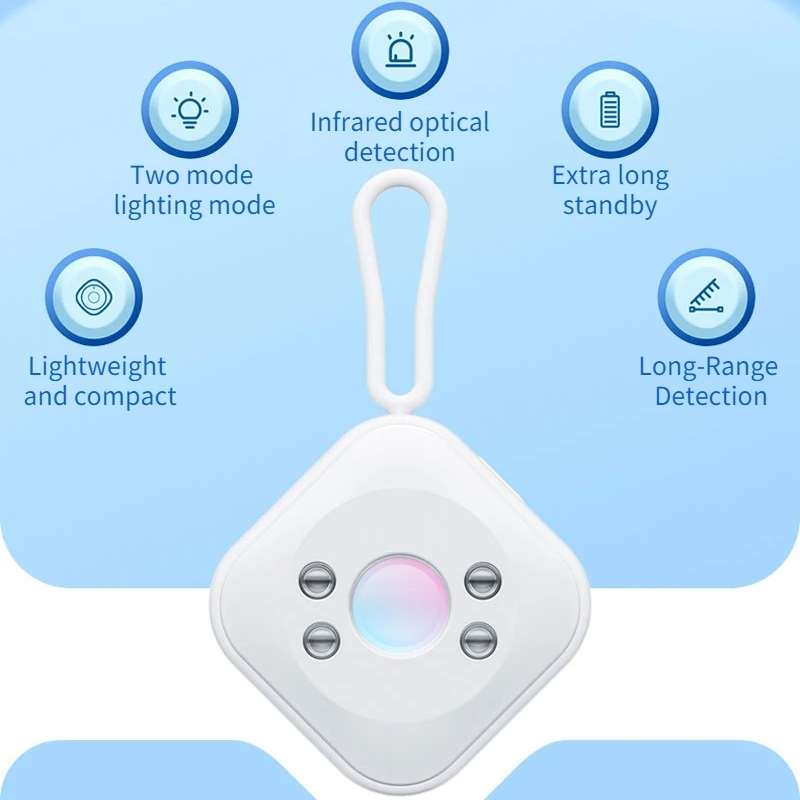Camera Detector Hotel Anti-Shooting Surveillance Infrared Inspector(White)
