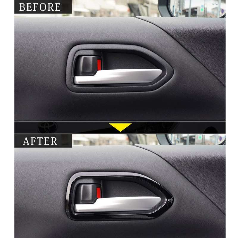 For Toyota 2022 VOXY/NOAH 90 Series Right-hand Drive Door Handle Patch Frame(Matte Silver)