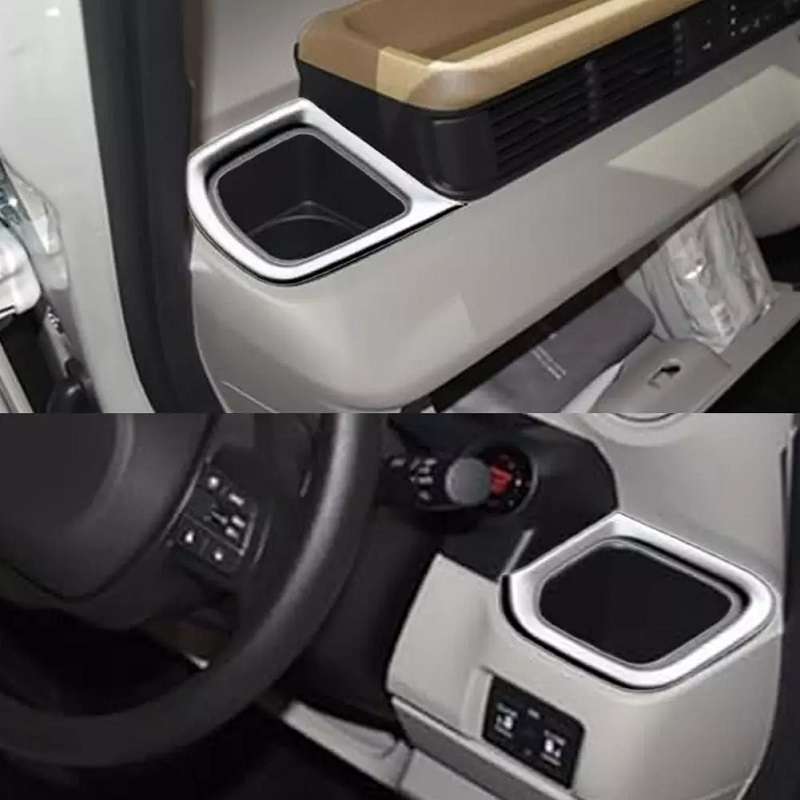 For Honda 2023 N-box JF5/JF6 Right-hand Drive Cup Holder Decorative Frame Patch(Matte Silver)