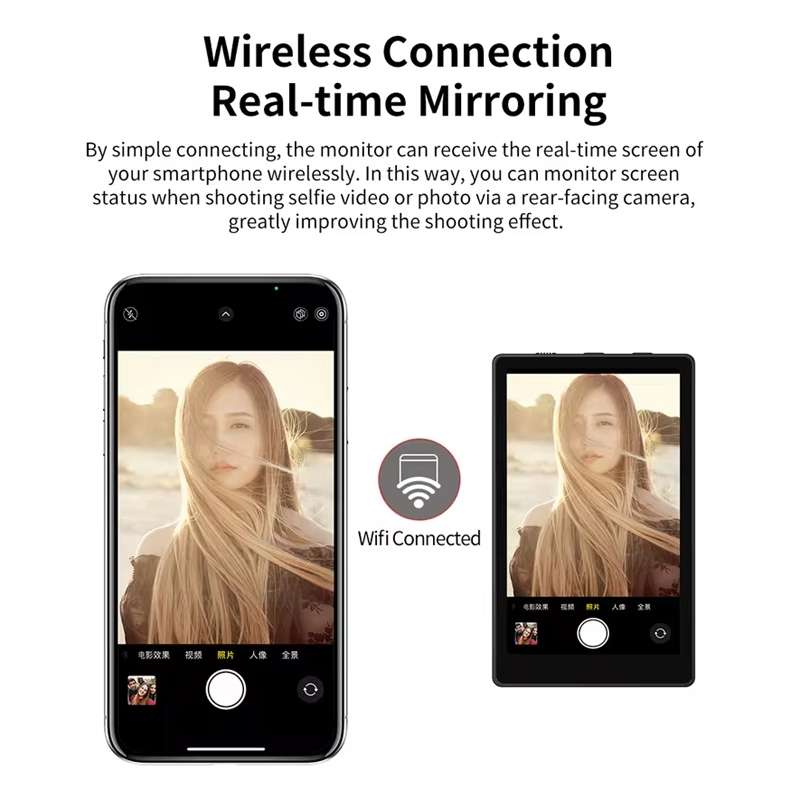 KingMa PH01 Smartphone Mini Monitors Sync Rear Camera Selfie Screen with Magnetic Phone Clip
