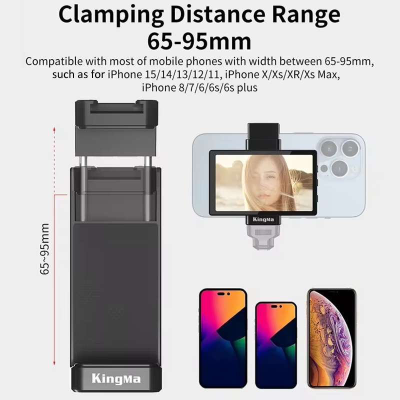 KingMa PH01 Smartphone Mini Monitors Sync Rear Camera Selfie Screen with Magnetic Phone Clip