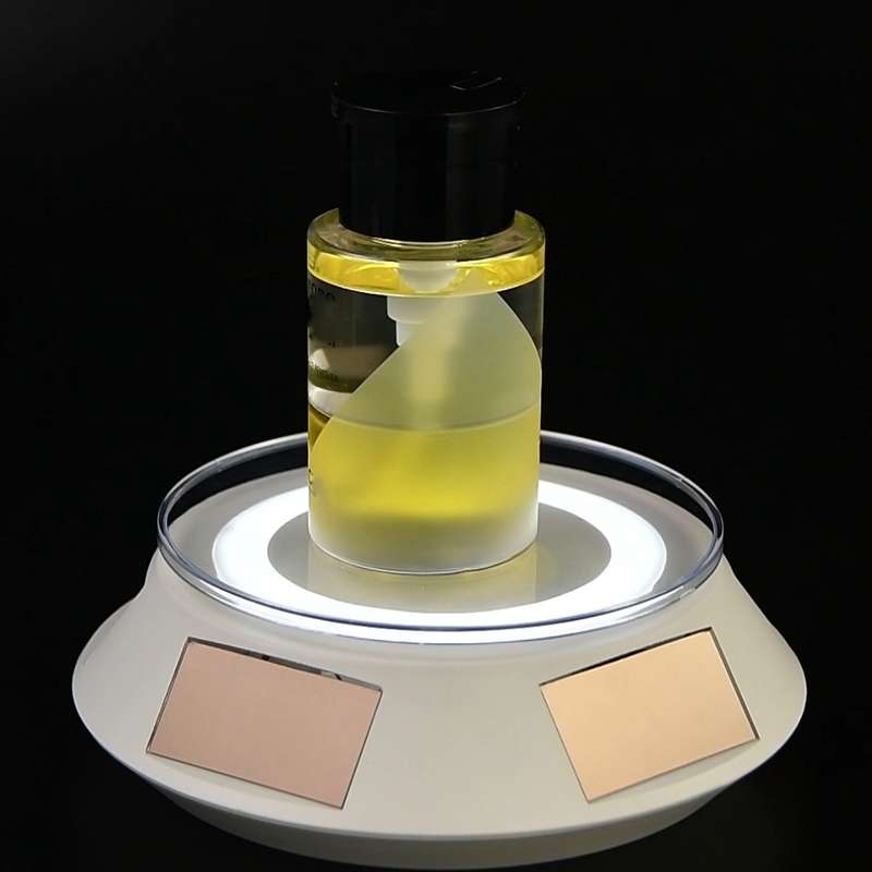 14cm  Solar Energy Spinning Display Stand with LED Light for Jewelry Crystal Product Display, S