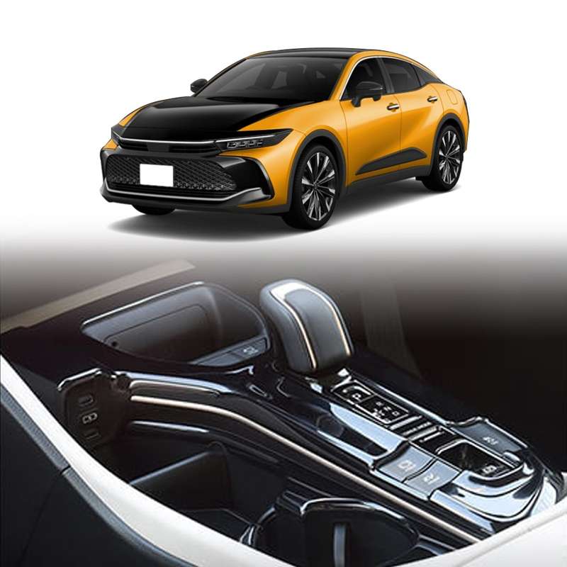 For 2023 Toyota Crown Center Control Gear Decorative Bright Frame, Size: Left-hand Drive(Black)