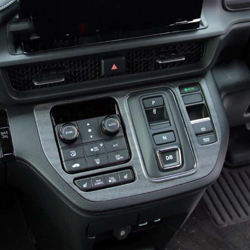 For Honda 2023 Stepwgn Spada Right Hand Drive Center Shift Frame Sticker(Black Wood Grain)