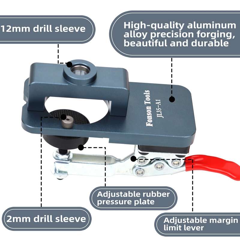 Fonson 35MM Hole Spacing Woodworking Cabinet Door Hinge Hole Opener(JL35-A1)