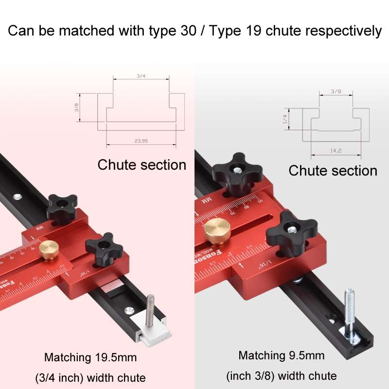 Fonson Woodworking Roller Table Saw Thin Cutting Board Guide Stopper, Model: GD704C