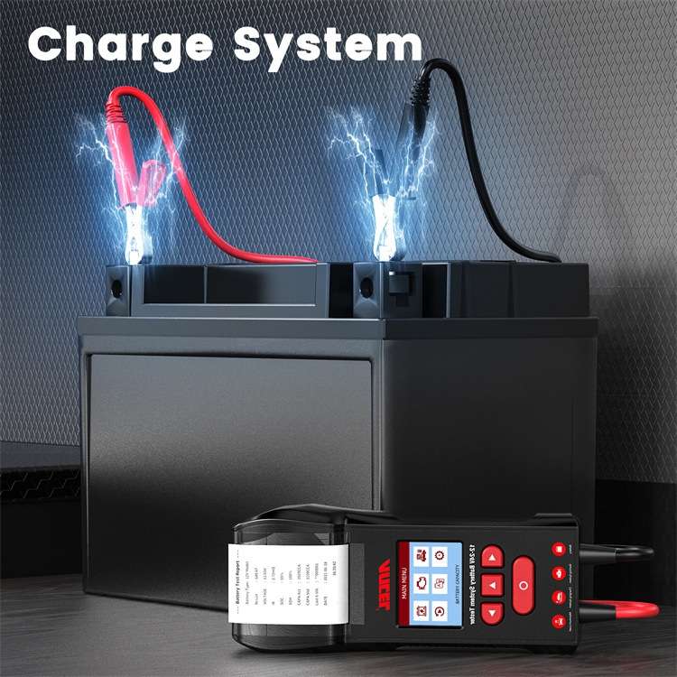 ANCEL 12V/24V Printer-Type Car Battery Tester Battery Power CCA Internal Resistance Life Detector(BS