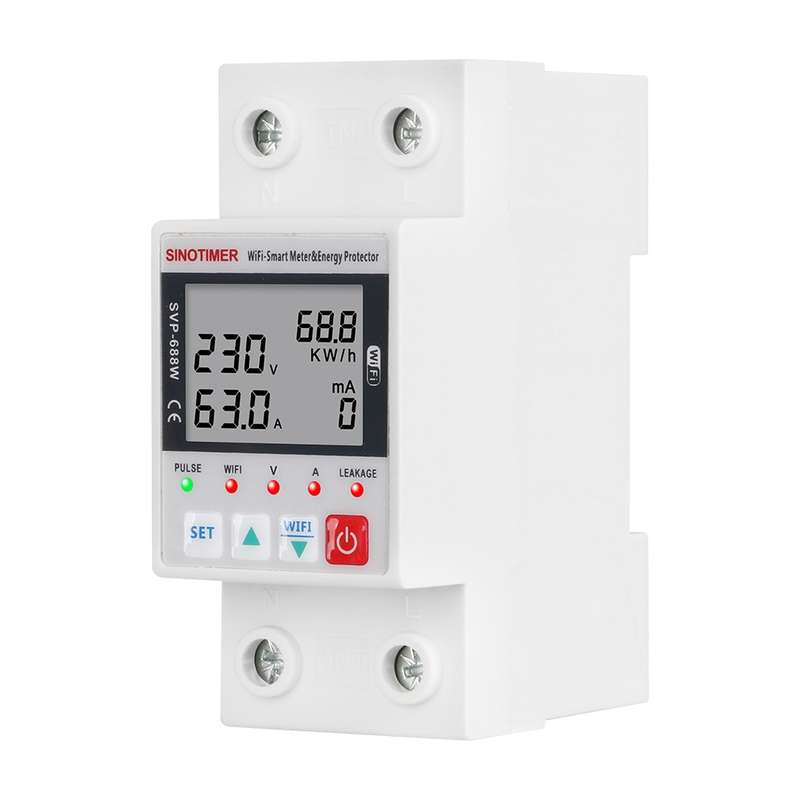 SINOTIMER SVP-688W TUYA APP WiFi Smart Circuit Breaker Over Under Voltage Protector
