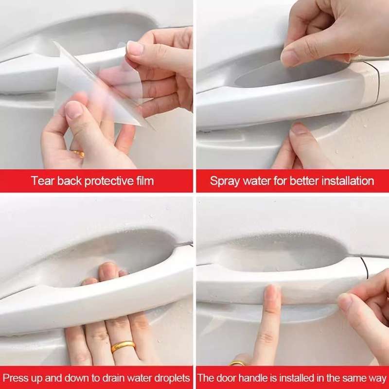 Car Door Handle Anti-scratch Protection Transparent Stickers Anti-collision Strips, Specifications: