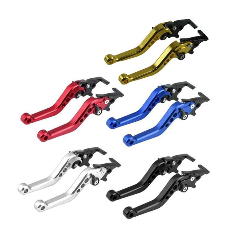 1pair Motorcycle CNC Six Speed Dual Disc Brake Handlebar Cowl Adjustable Electric Bike Brake Lever(G