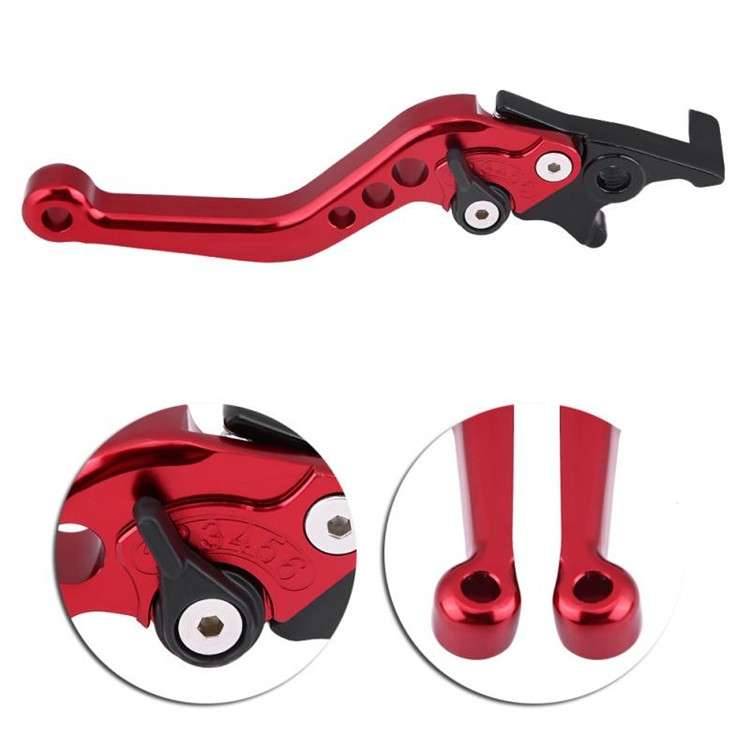 1pair Motorcycle CNC Six Speed Dual Disc Brake Handlebar Cowl Adjustable Electric Bike Brake Lever(G