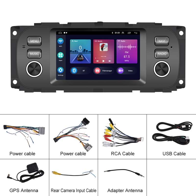 For Para Jeep Grand Cherokee 1999-2004 Carplay Android Navigation All-In-One Monitor With Large Scre