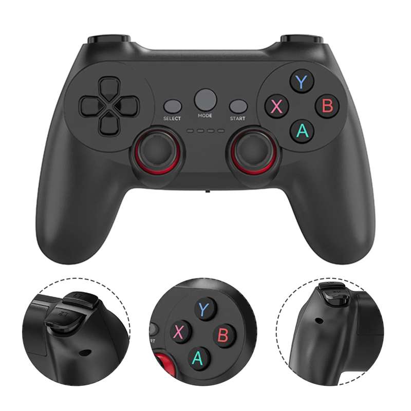 2.4G One-to-two Wireless Game Controller for PC / Android / TV Box(White)