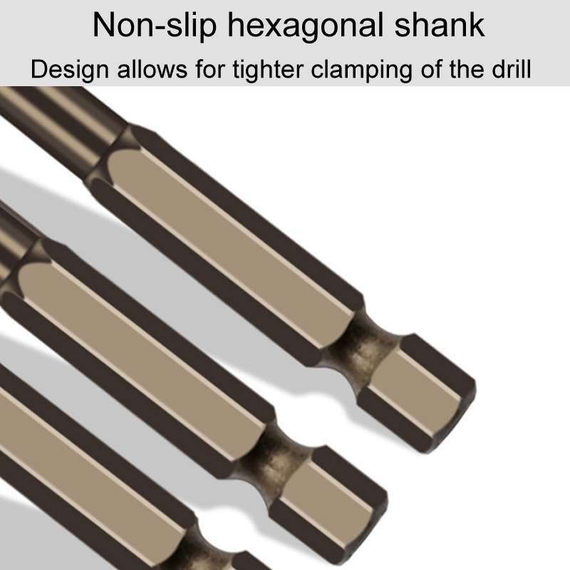 5mm Hexagonal Shank Spiral Flute Cross Alloy Drill Bits Glass Tile Four Edge Drivers