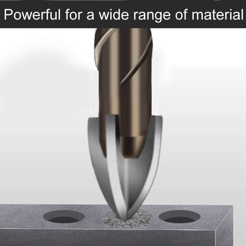 5mm Hexagonal Shank Spiral Flute Cross Alloy Drill Bits Glass Tile Four Edge Drivers