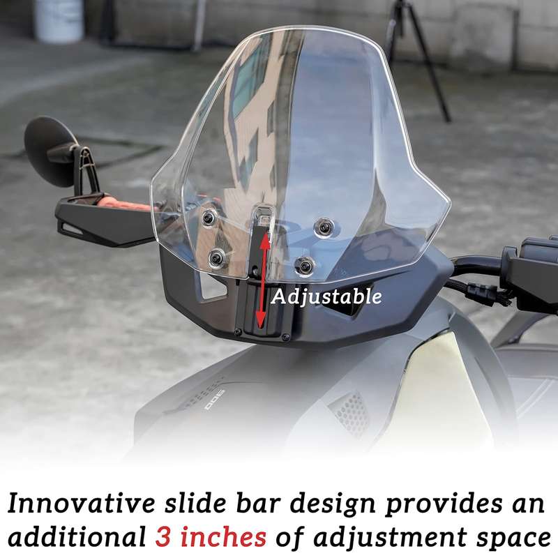 For Can-Am Ryker 600/Ryker 900 Adjustable Front Windshield(Transparent)