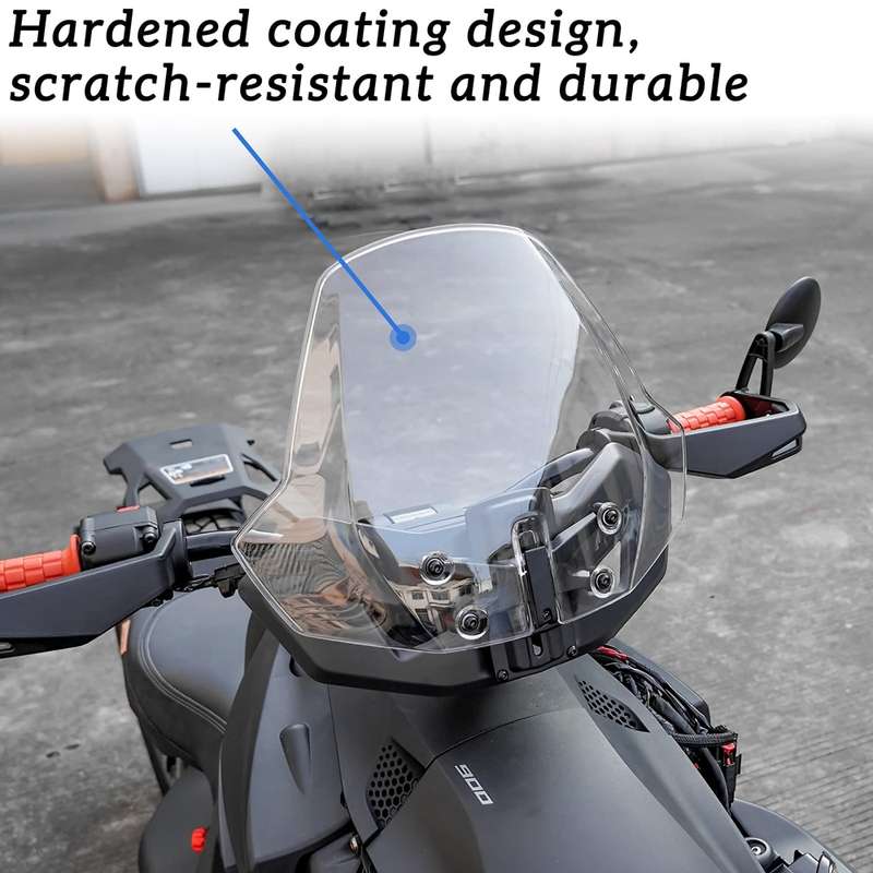 For Can-Am Ryker 600/Ryker 900 Adjustable Front Windshield(Transparent)