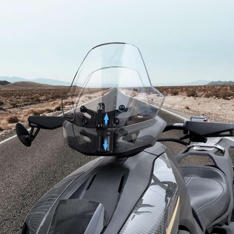 For Can-Am Ryker 600/Ryker 900 Adjustable Front Windshield(Transparent)