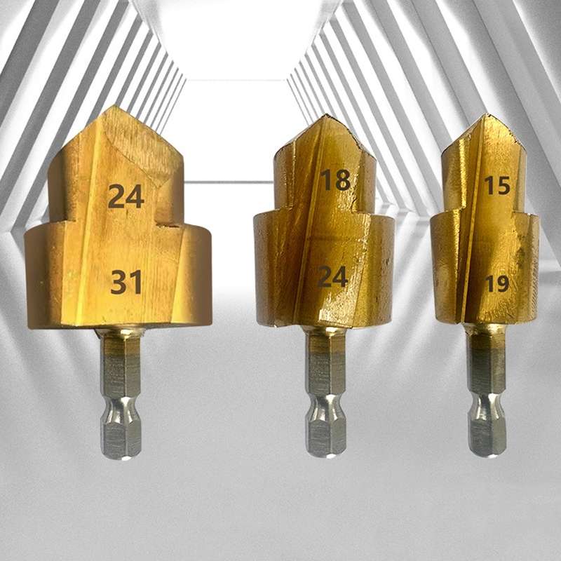 Hexagonal Shank PPR Step Drill Bits Leak Repairing And Connecting Tools, Model: #20