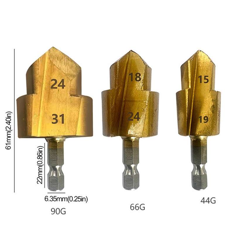 Hexagonal Shank PPR Step Drill Bits Leak Repairing And Connecting Tools, Model: #20