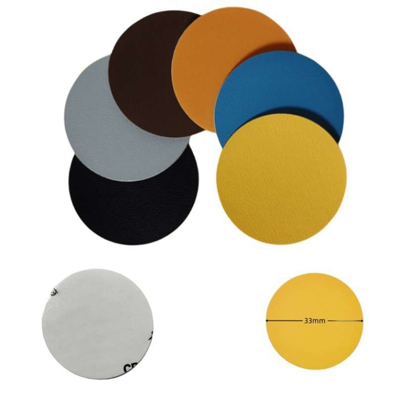 50pcs /Bag Strong Self-adhesive Leather Repair Sticker Sofa Car Seat Hole PU Leather Patch(White)