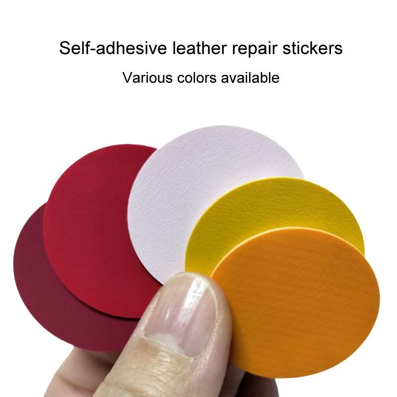 50pcs /Bag Strong Self-adhesive Leather Repair Sticker Sofa Car Seat Hole PU Leather Patch(White)