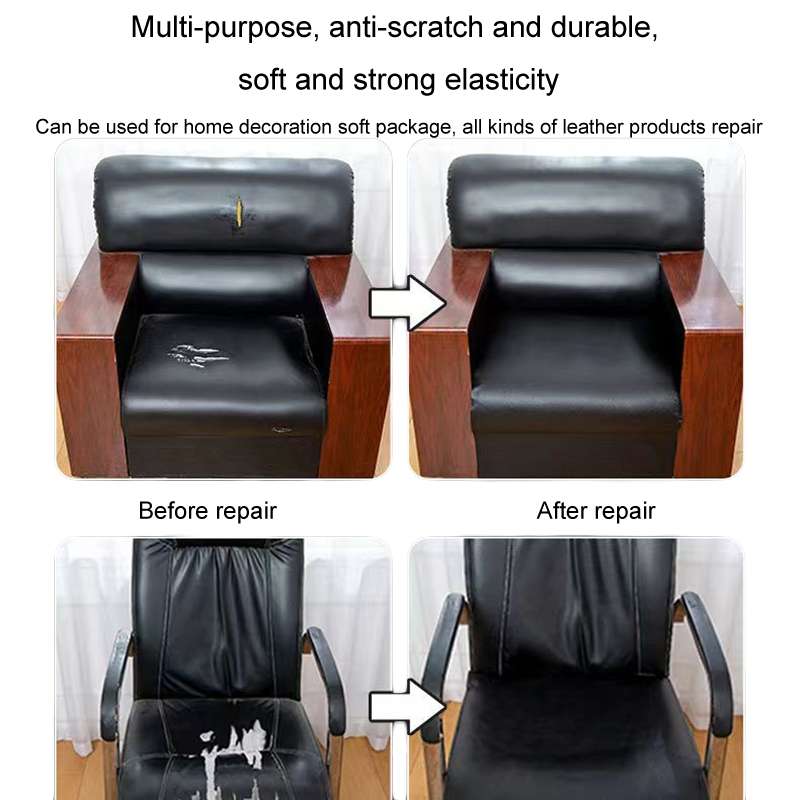 50pcs /Bag Strong Self-adhesive Leather Repair Sticker Sofa Car Seat Hole PU Leather Patch(White)