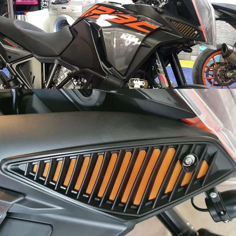 For KTM 1290 Air Filter Dust Cover(Black Orange)