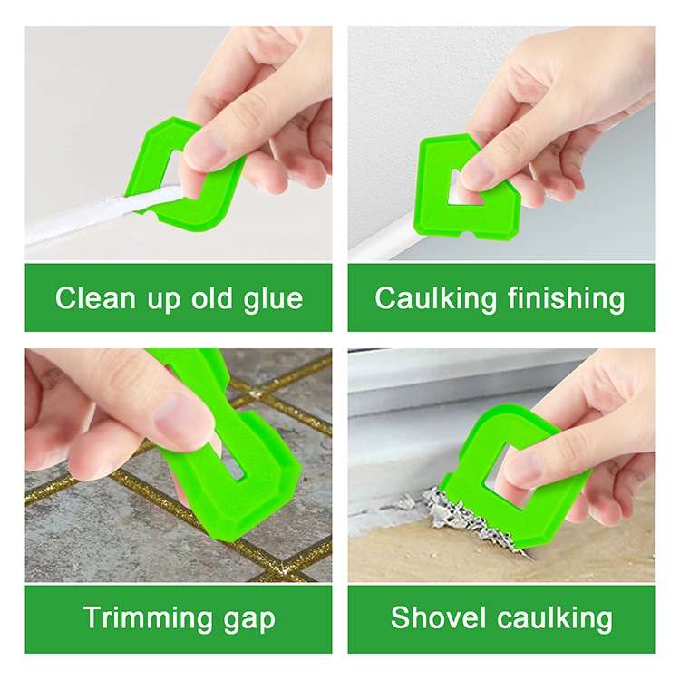 2sets Multifunctional Glue Scraper Silicone Seam Scraper(Green)