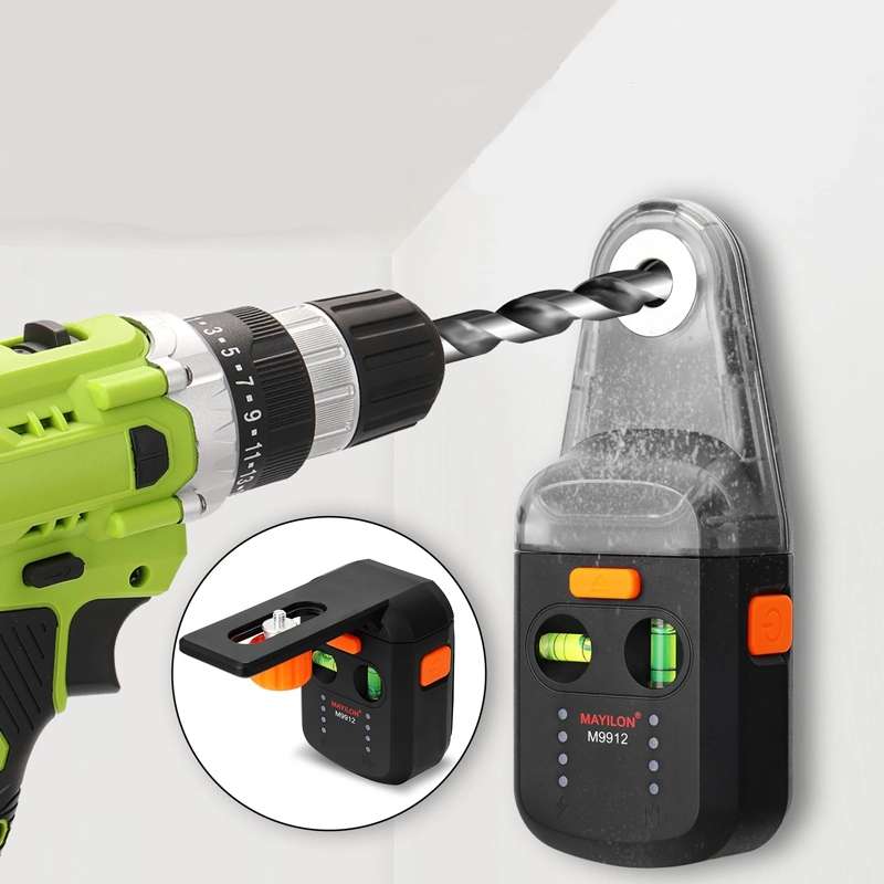 Household 2 In 1 Electrical Drill Dust Collector Wall Mounted Drill Dust Stopper(Red Light)
