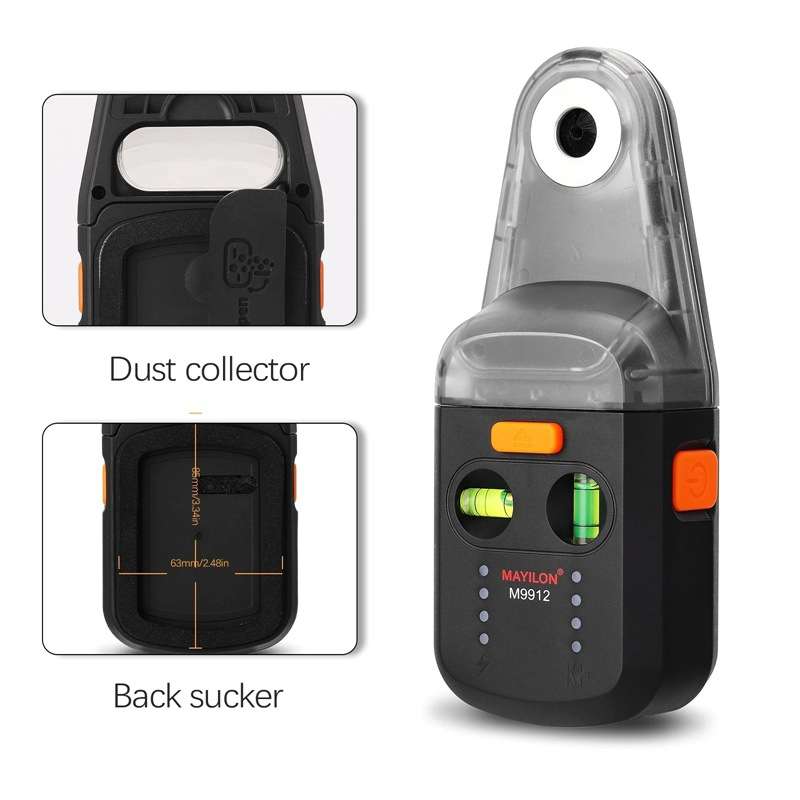 Household 2 In 1 Electrical Drill Dust Collector Wall Mounted Drill Dust Stopper(Red Light)