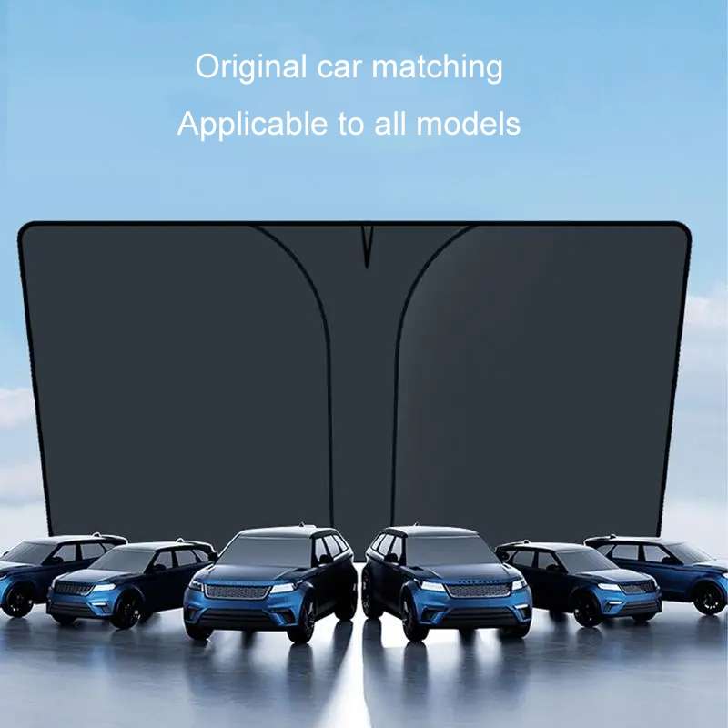 145x90cm Car Front Windshield Sunshade Colorful Laser Heat Insulation Sunscreen Sunshade Umbrel