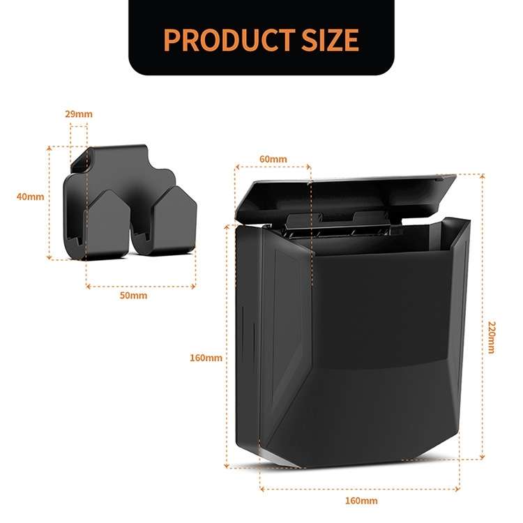 2pcs Car Front Seat Storage Box Hook For BYD Yuan Plus(Black)
