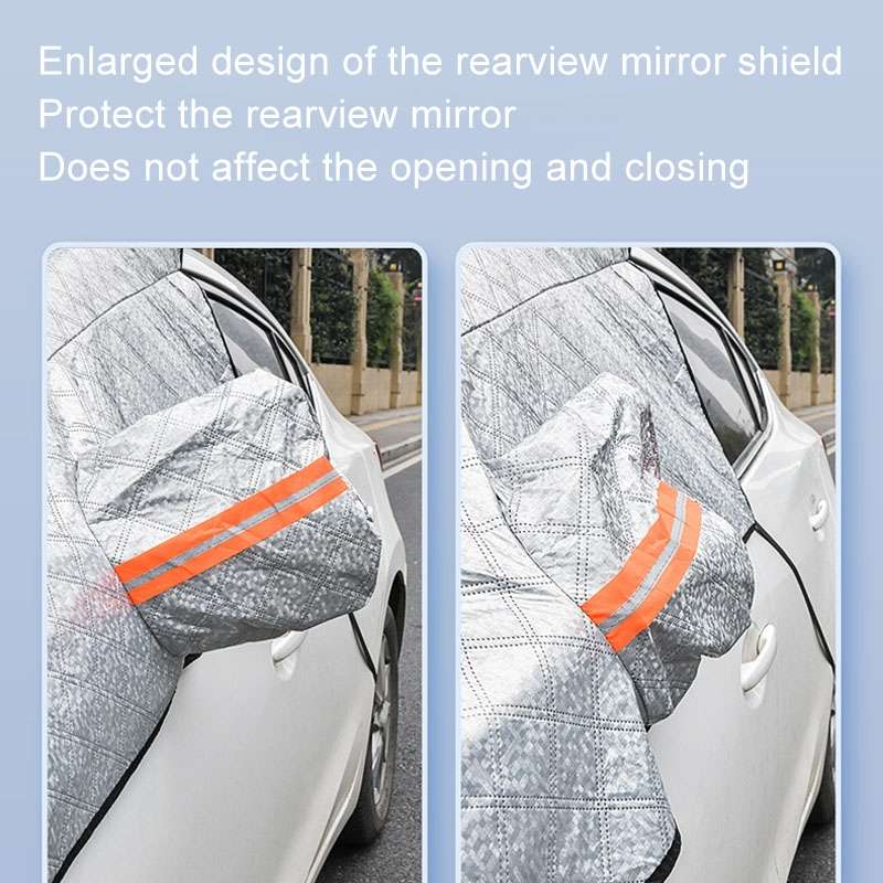Car Snow Cover Anti-freezing Frost Cover Winter Thickened Car Clothes Blocking Cloth, Style: Hood Fu