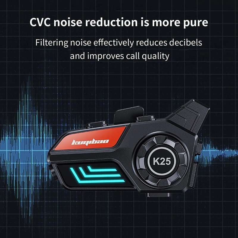 KUQIBAO Motorcycle Helmet Waterproof Bluetooth Headset With Light