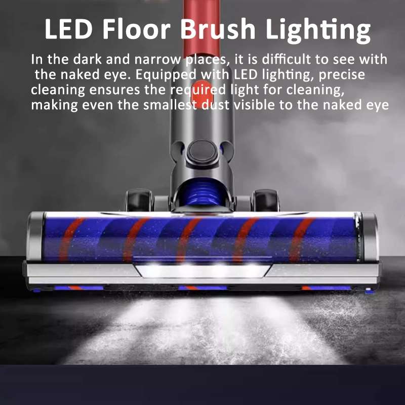 For Dyson V10 Slim V12 Slim Vacuum Cleaner Soft Velvet Floor Brush Head with LED Lighting Independe