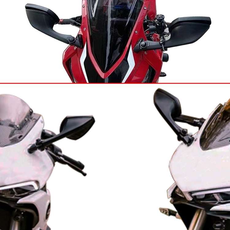 Motorcycle Modification Reversing Mirror Accessories For Kawasaki(Black)