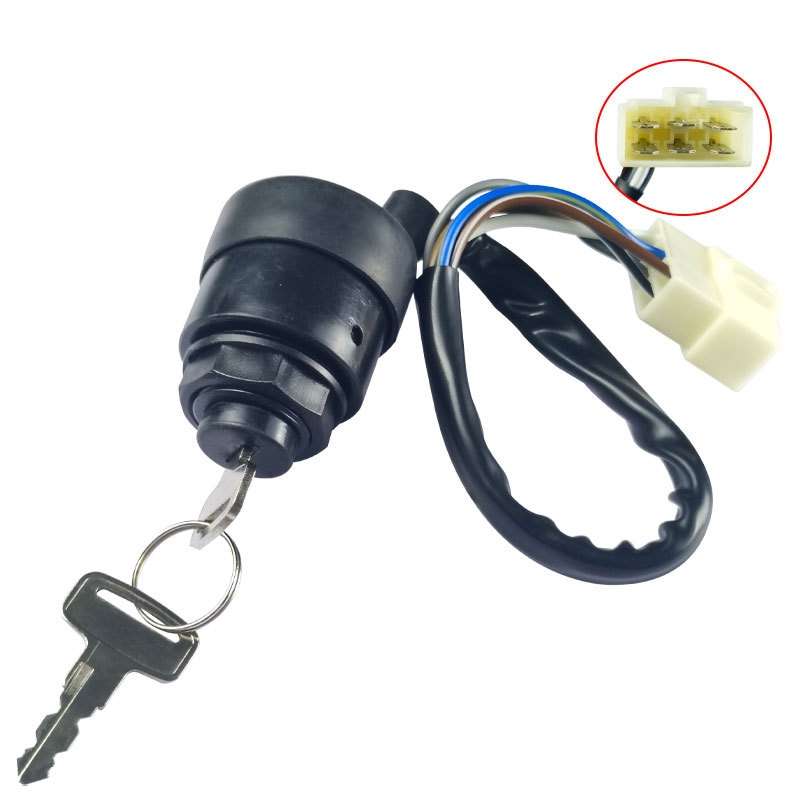 For Kawasaki ATV/UTV Starter Power Ignition Switch Key Lock(Black)