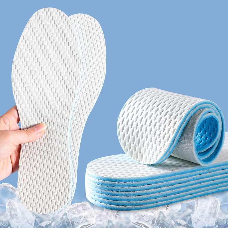1pair Summer Thin Anti-Odor Sweat Insole Unisex Breathable Soft Shoes Insoles, Size: 43-44(Beig