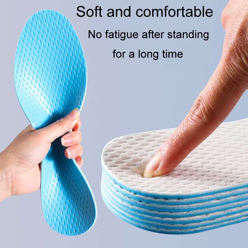 1pair Summer Thin Anti-Odor Sweat Insole Unisex Breathable Soft Shoes Insoles, Size: 43-44(Beig