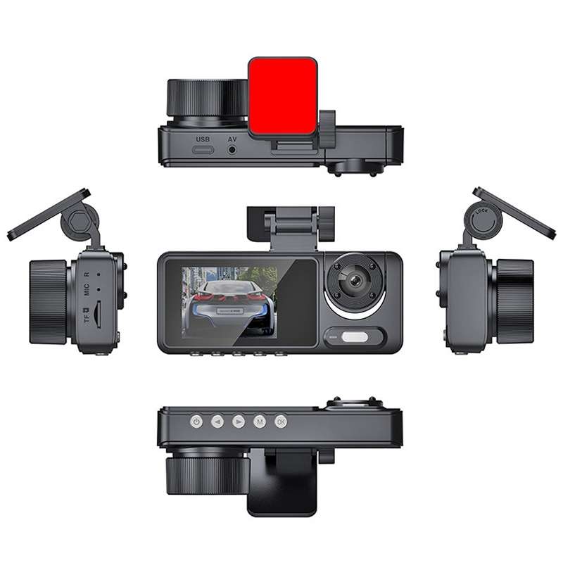 High-Definition Night Vision Driving Recorder, Model: Dual Recording 2K+720P+GPS Track+WIFI Mobile P