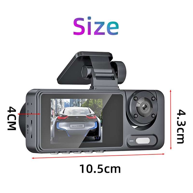 High-Definition Night Vision Driving Recorder, Model: Dual Recording 2K+720P+GPS Track+WIFI Mobile P