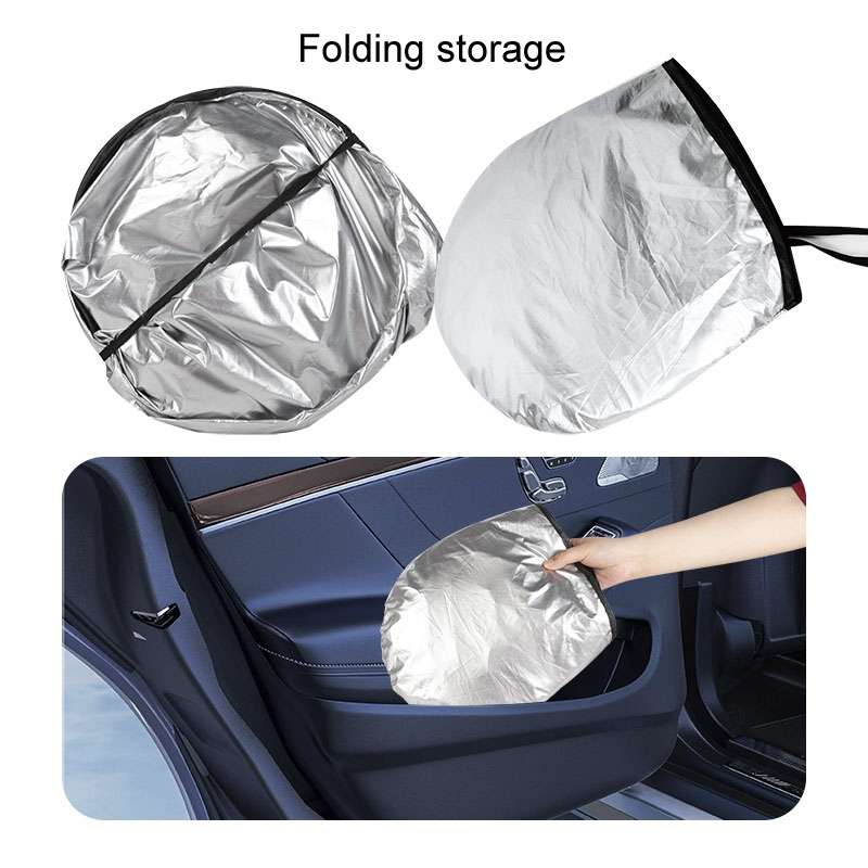 Car Sunshade Summer Front Windshield Sunscreen Heat Insulation Folding Car Sunshade Curtain(145x70cm