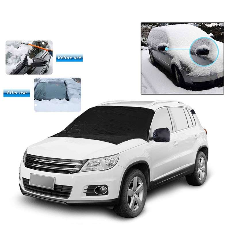Automobile Silver Coated Cloth Sunshade Snow Shield, Style: Rear Rubber Band