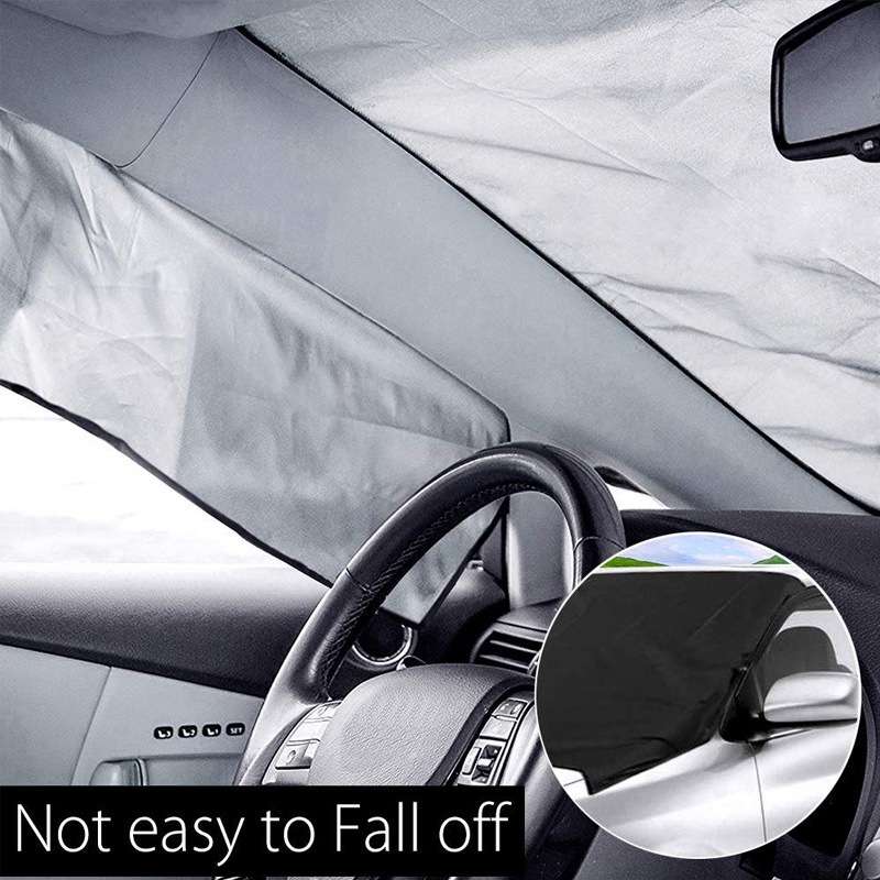 Automobile Silver Coated Cloth Sunshade Snow Shield, Style: Rear Rubber Band