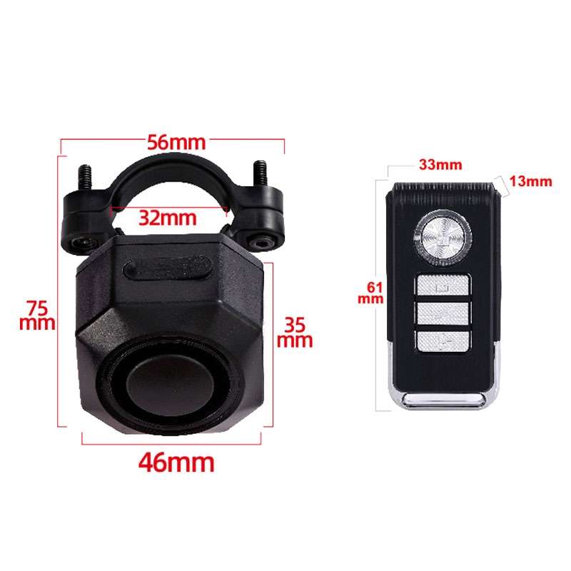SF32R+03C Electric Motorcycle / Bike Anti-theft Alarm Home Wiring Free Vibration Alarm