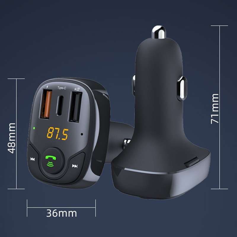 36W Car Bluetooth MP3 Player FM Transmitter Multifunctional Car Charger, Model: S-15PD