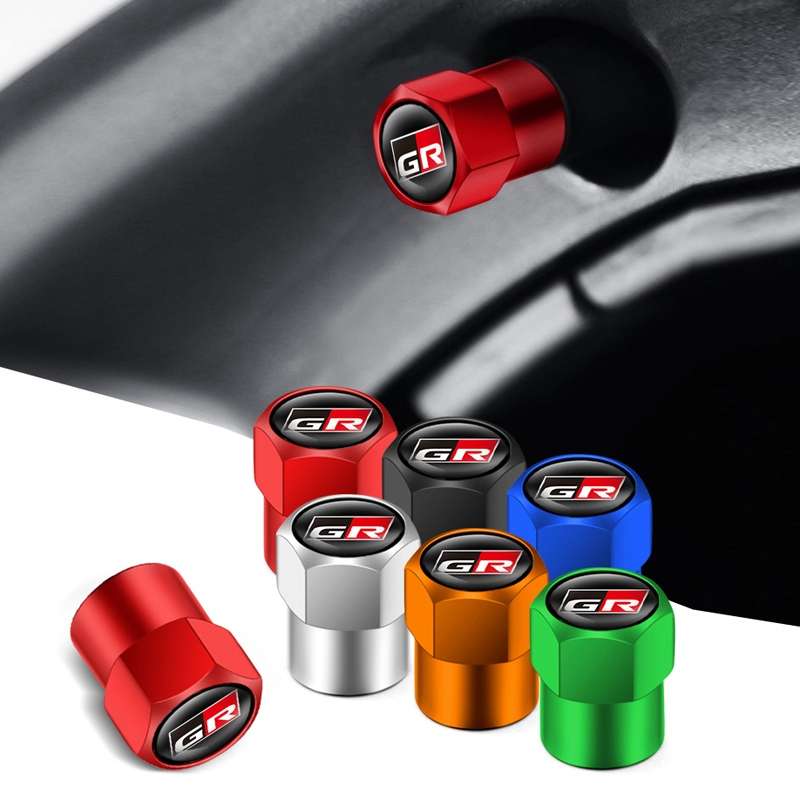 4pcs /Set For GR Metal Car Tire Valve Modification, Color: Red